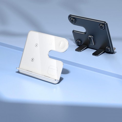 Зарадка Qi HOCO Falcon 3-in-1 desktop vertical wireless fast charging CQ19 |15W|