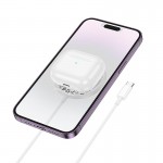 Зарядка Qi Hoco Phantom магнитная беспроводная быстрая зарядка с цифровым дисплеем CW61 |15W| белая