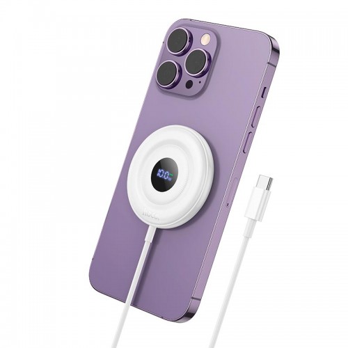 Зарядка Qi HOCO Phantom magnetic wireless fast charger with digital display CW61 |15W|