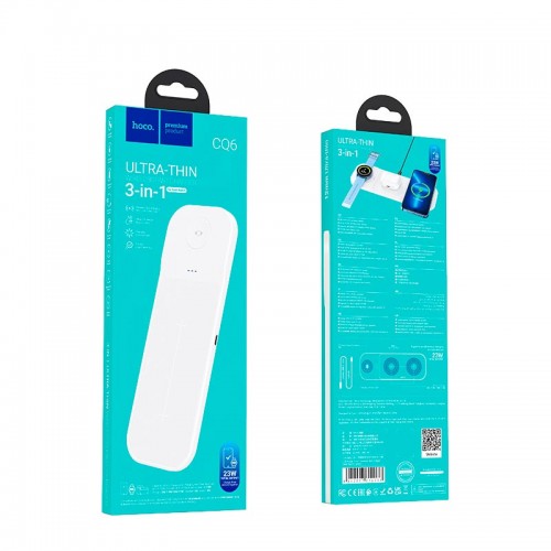 Зарядка Qi HOCO Step 3-in-1 wireless fast charger CQ6 (Samsung Watch) |223 W Total| black