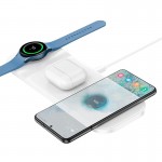 Зарядка Qi HOCO Step 3-в-1 беспроводное быстрое зарядное устройство CQ6 (Samsung Watch) |223 Вт всего| белый