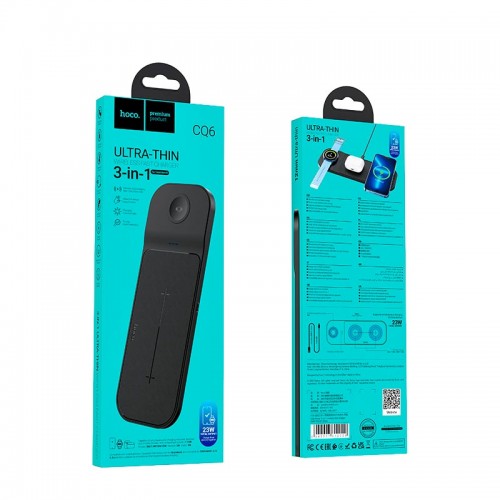 Зарядка Qi HOCO Step 3-in-1 wireless fast charger CQ6 (Samsung Watch) |223 W Total| white