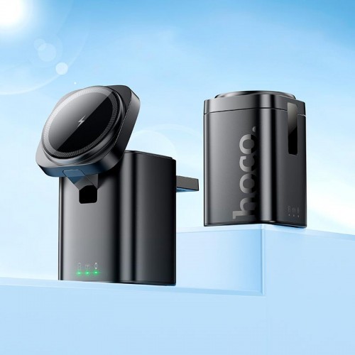 Зарядка Qi HOCO CQ20 Clever 3-in-1 desktop wireless fast charger |15W| black