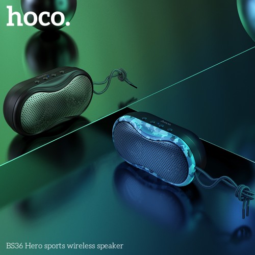 Акустика HOCO Hero sports BT5. 0 TWS BS36 |AUX, TF CARD, FM, USB| black