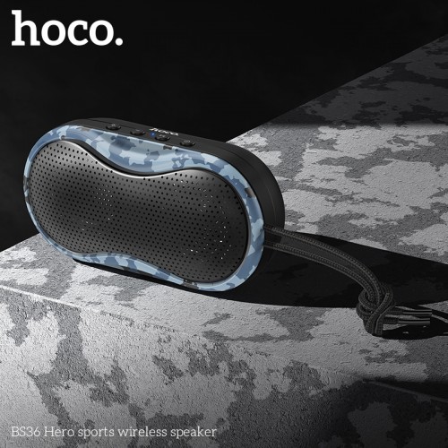 Акустика HOCO Hero sports BT5. 0 TWS BS36 |AUX, TF CARD, FM, USB| black