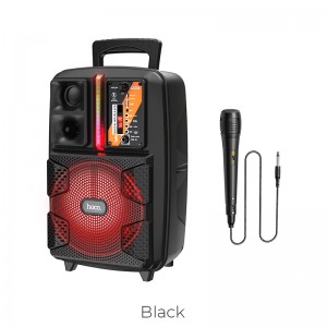 Акустика-караоке HOCO Dancer outdoor wireless speaker BS37 |3Hours, BT5.0, TWS, AUX/FM/USB| black