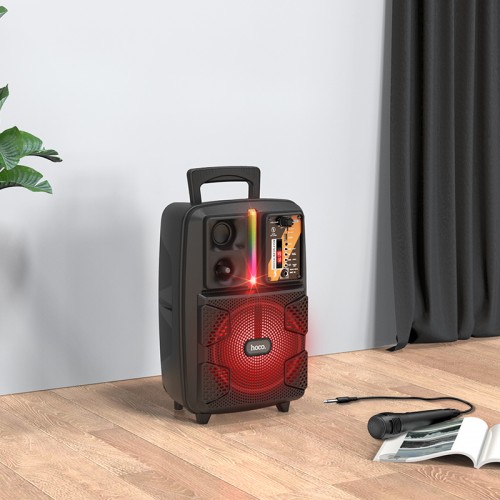 Акустика-караоке HOCO Dancer outdoor wireless speaker BS37 |3Hours, BT5.0, TWS, AUX/FM/USB| black