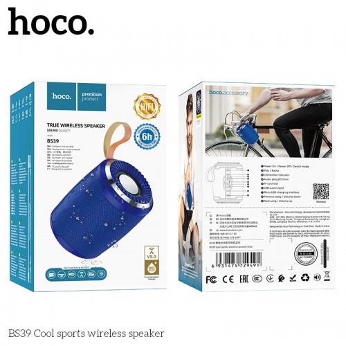 Акустика HOCO Cool sports BS39 |IPX5, TWS, TF/USB/FM, BT5.0|