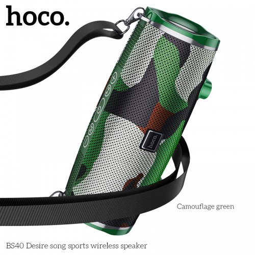 Акустика HOCO Desire song sports wireless speaker BS40 |IPX5, TWS, FM/BT/AUX/USB/TF, 7Wx2|