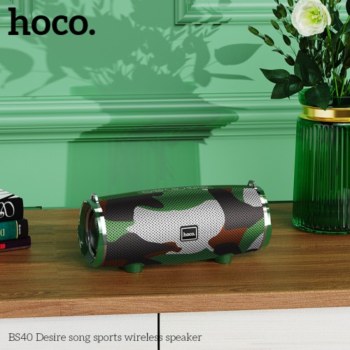 Акустика HOCO Desire song sports wireless speaker BS40 |IPX5, TWS, FM/BT/AUX/USB/TF, 7Wx2|