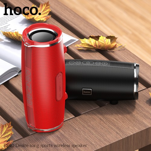 Акустика HOCO Desire song sports wireless speaker BS40 |IPX5, TWS, FM/BT/AUX/USB/TF, 7Wx2| red