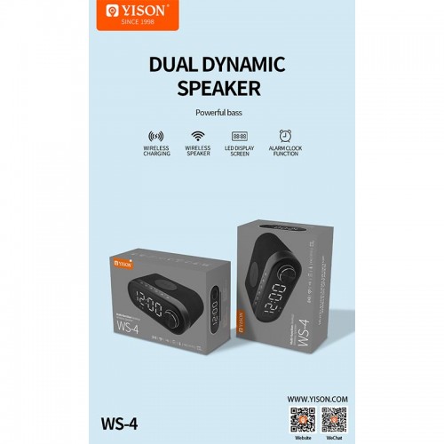 Акустика YISON with Qi Charger LED LOCK WS-4