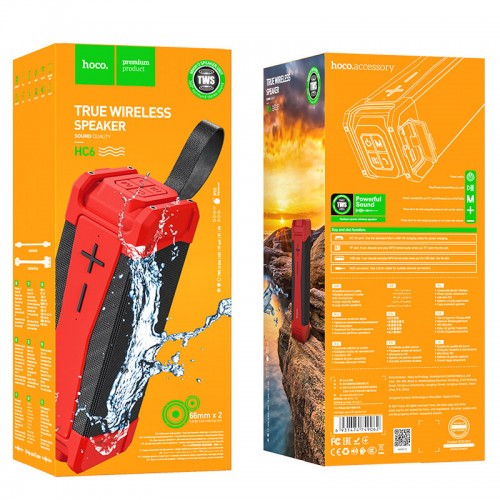 Акустика HOCO Magic sports BT speaker IPX5 HC6 |TWS, BT, AUX, FM, TF, USB|