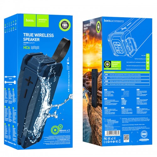 Акустика HOCO Magic sports BT speaker IPX5 HC6 |TWS, BT, AUX, FM, TF, USB|
