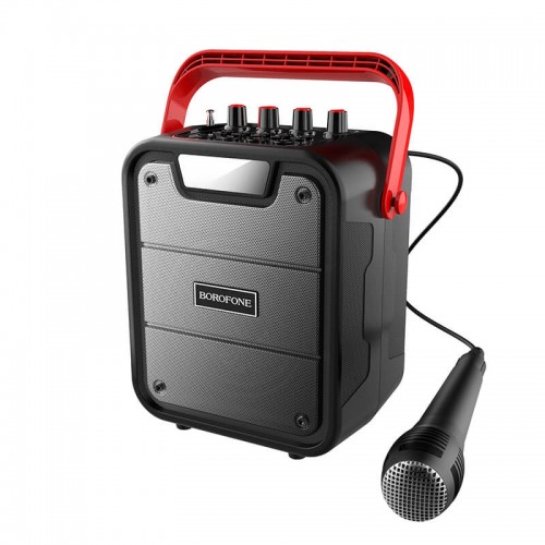 Акустика-караоке BOROFONE Cool karaoke BT speaker bp7 |10W, BT5.0 AUX, FM, TF, USB, 4800mAh| black