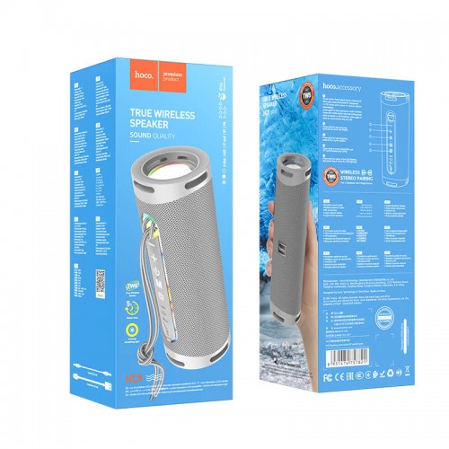 Акустика HOCO Dazzling Pulse sports BT speaker HC9 |BT5.1, TWS, AUX, FM, TF, USB, 5Hours, 5W| blue