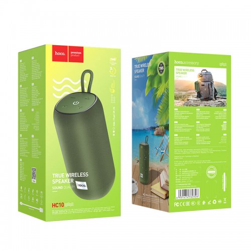 Акустика Hoco Sonar sports BT speaker HC10 IPX5 |BT5.0, TWS, AUX, FM, TF, USB, 3Hours, 5W| red