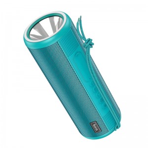 Акустика HOCO Bora sports BT speaker HC11 |BT5.0, TWS, AUX, FM, TF, USB, 2Hours, 5Wx2, Flashlight| peacock blue