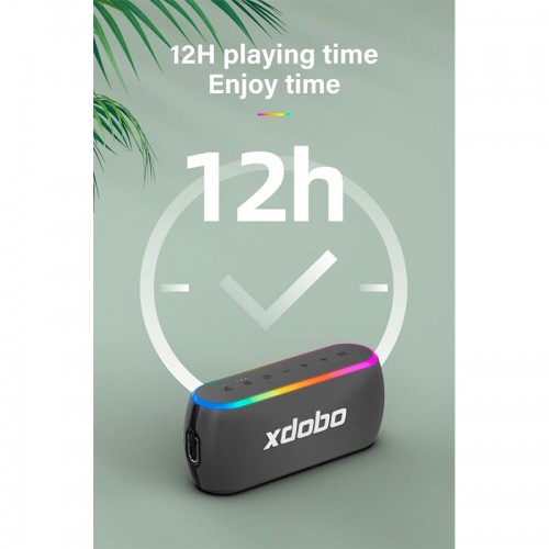 Акустика xdobo x8 III IPX7 |BT5.3, EQ, 2*30W, TWS, AUX/TF/USB, 12h Max| black