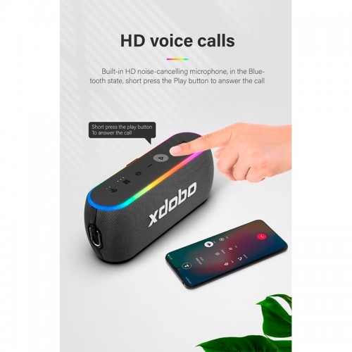 Акустика xdobo x8 III IPX7 |BT5.3, EQ, 2*30W, TWS, AUX/TF/USB, 12h Max| black