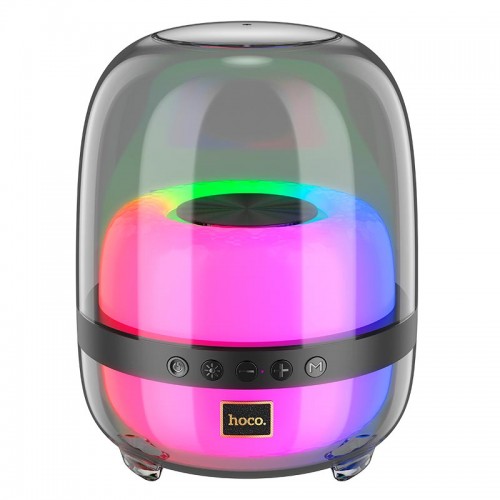 Акустика Hoco Crystal colorful luminous BT speaker BS58 |BT5.1, TWS, 10W, 4H| black