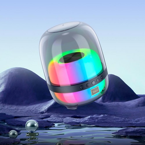 Акустика Hoco Crystal colorful luminous BT speaker BS58 |BT5.1, TWS, 10W, 4H| black