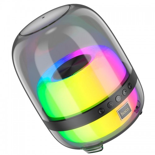 Акустика Hoco Crystal colorful luminous BT speaker BS58 |BT5.1, TWS, 10W, 4H| black