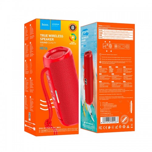 Акустика HOCO HC16 vocal sports BT speaker IPX4 |BT5.3, AUX/FM/USB/TF| pink