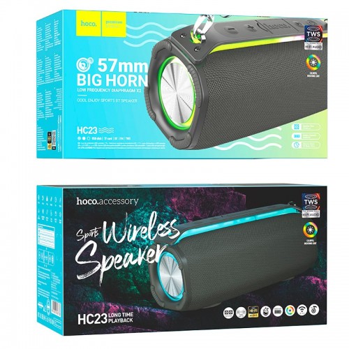 Акустика HOCO Rick sports BT speaker HC23 IPX4 |BT5.3, TWS/FM/USB/TF/AUX, 6h|