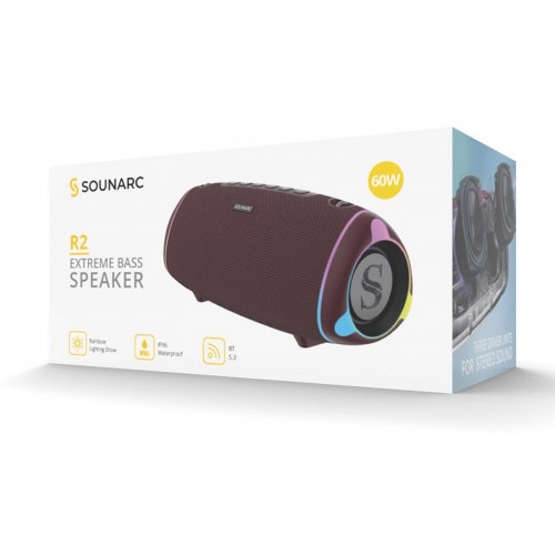 Акустика Sounarc R2 IPX6 |BT5.3, AUX/TF, 60W, TWS, 12h Max| black