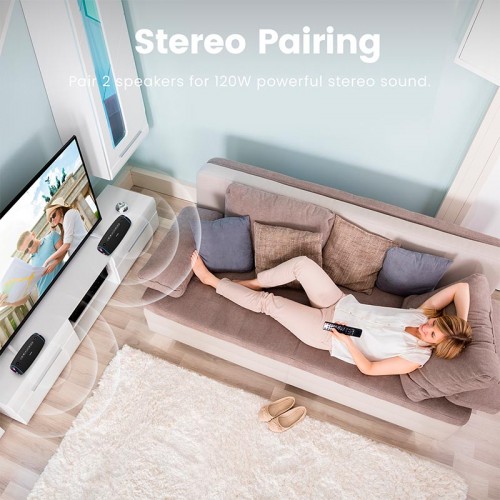 Акустика Sounarc R2 IPX6 |BT5.3, AUX/TF, 60W, TWS, 12h Max| red