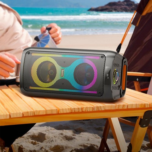 Акустика-караоке HOCO Danny outdoor BT speaker HA6 |BT5.3/USB/AUX/TF/FM, 15W*2, TWS, 5h|