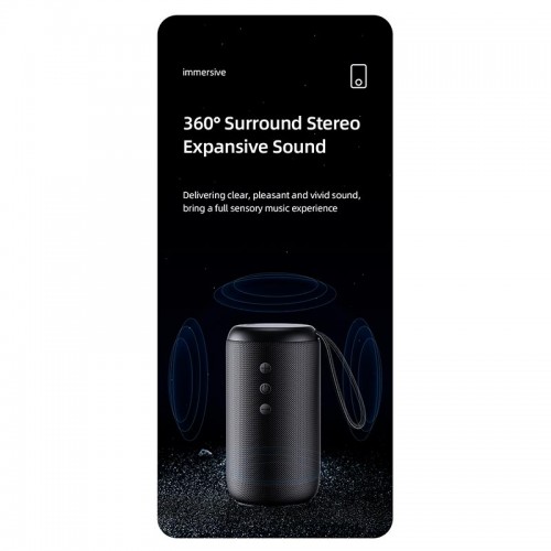 Акустика USAMS Waterproof Wireless Speaker with Lanyard YC011 IPX7 |BT5.0, 4h| black