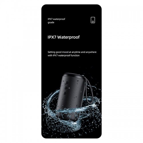 Акустика USAMS Waterproof Wireless Speaker with Lanyard YC011 IPX7 |BT5.0, 4h| black