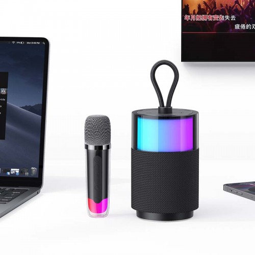 Акустика-караоке USAMS Wireless Speaker with Microphone US-YX013 |BT5.3, AUX/USB/TF| black