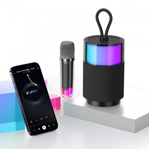 Акустика-караоке USAMS Wireless Speaker with Microphone US-YX013 |BT5.3, AUX/USB/TF| black