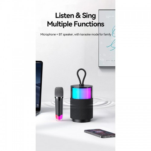 Акустика-караоке USAMS Wireless Speaker with Microphone US-YX013 |BT5.3, AUX/USB/TF| black