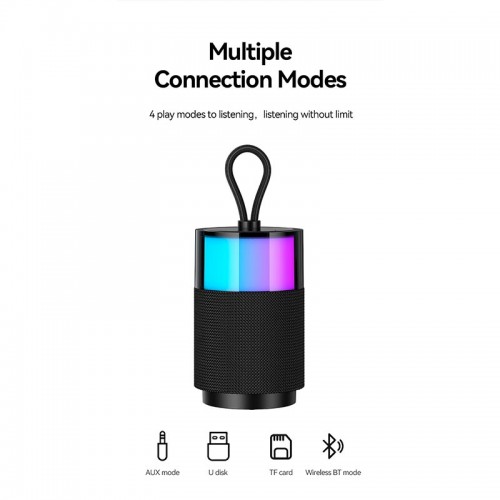 Акустика-караоке USAMS Wireless Speaker with Microphone US-YX013 |BT5.3, AUX/USB/TF| black