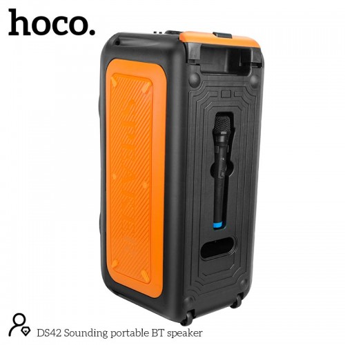 Акустика-караоке Hoco Sounding BT speaker DS42 |BT5.0, TWS, AUX/USB/TF/FM, 30W| black