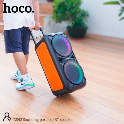 Акустика-караоке Hoco Sounding BT speaker DS42 |BT5.0, TWS, AUX/USB/TF/FM, 30W| black