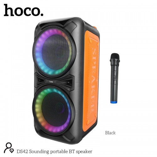 Акустика-караоке Hoco Sounding BT speaker DS42 |BT5.0, TWS, AUX/USB/TF/FM, 30W| black