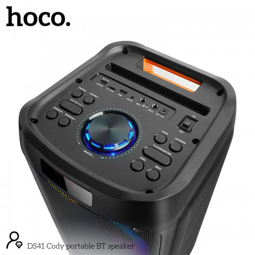 Акустика-караоке Hoco Cody Portable BT speaker DS41 |BT5.0, TWS, AUX/USB/TF/FM, 40W|