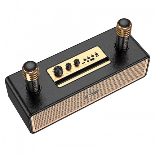 Акустика-караоке HOCO Graceful wireless dual-mic BT speaker bs63 |BT5.4, TWS/USB/AUX/TF, 25W| Milky white