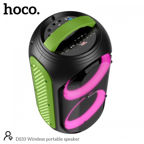 Акустика-караоке Hoco Wireless portable speaker DS33 |BT5.0, USB/TF, 30W| black