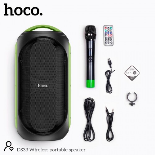 Акустика-караоке Hoco Wireless portable speaker DS33 |BT5.0, USB/TF, 30W| black
