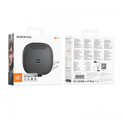 Акустика Borofone Star sports BT speaker BR47 BT5.4, TF/USB/FM/TWS, 3h| black