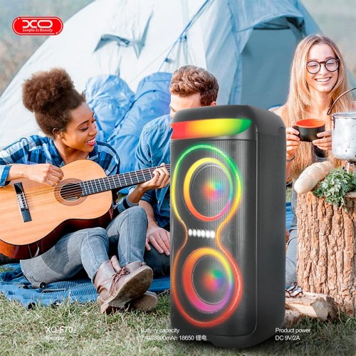 Акустика-караоке XO-F70 Large Portable Party Speaker |40W, BT5.0, USB/TF, 4-10h| black