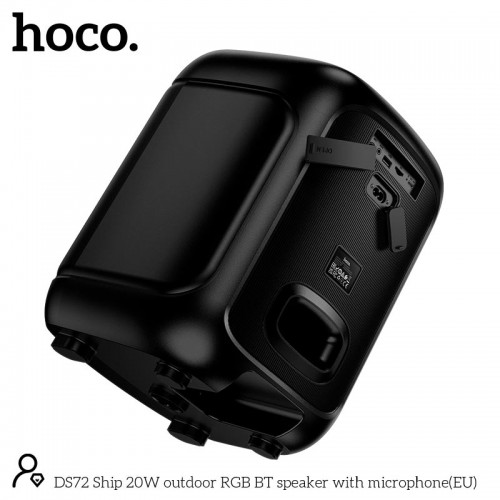Акустика HOCO Ship outdoor RGB BT speaker with microphone DS72 |BT5.0, FM/USB/AUX/TF, 20W, 2-3h| black