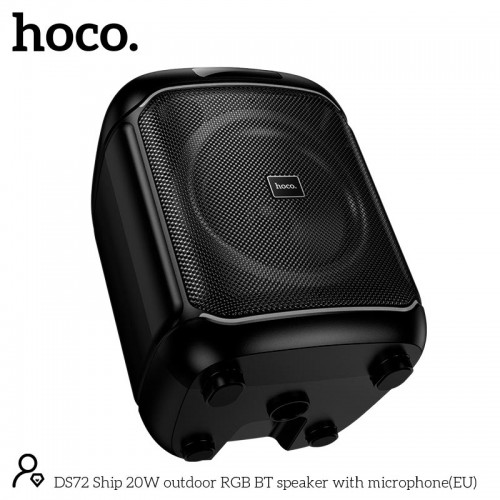 Акустика HOCO Ship outdoor RGB BT speaker with microphone DS72 |BT5.0, FM/USB/AUX/TF, 20W, 2-3h| black