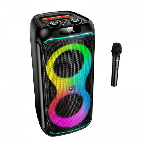 Акустика HOCO Sound outdoor RGB BT speaker with single microphone DS73 |BT5.0, FM/USB/AUX/TF, 40W, 2-3h| black